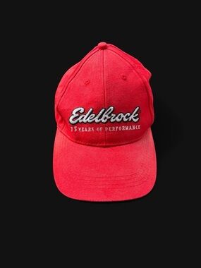 ✨Vintage Edelbrock red baseball cap with embroidered logo ✨
